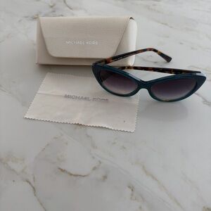 Michael Kors Tortoise and Teal Sunglasses